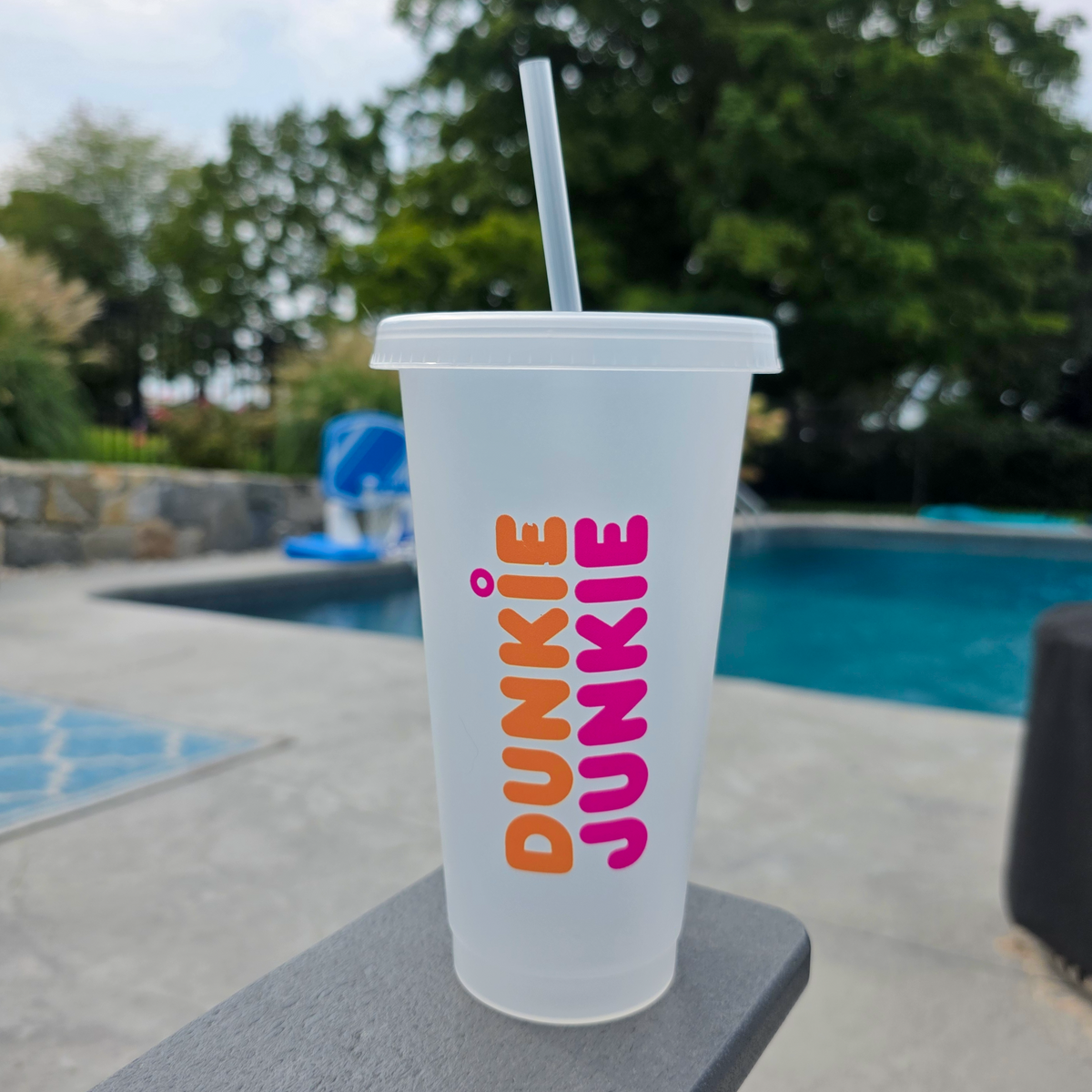 Funny Reusable Cold Cup – Dunkie Junkie or Dunkin’ Deezenuts Coffee Cup