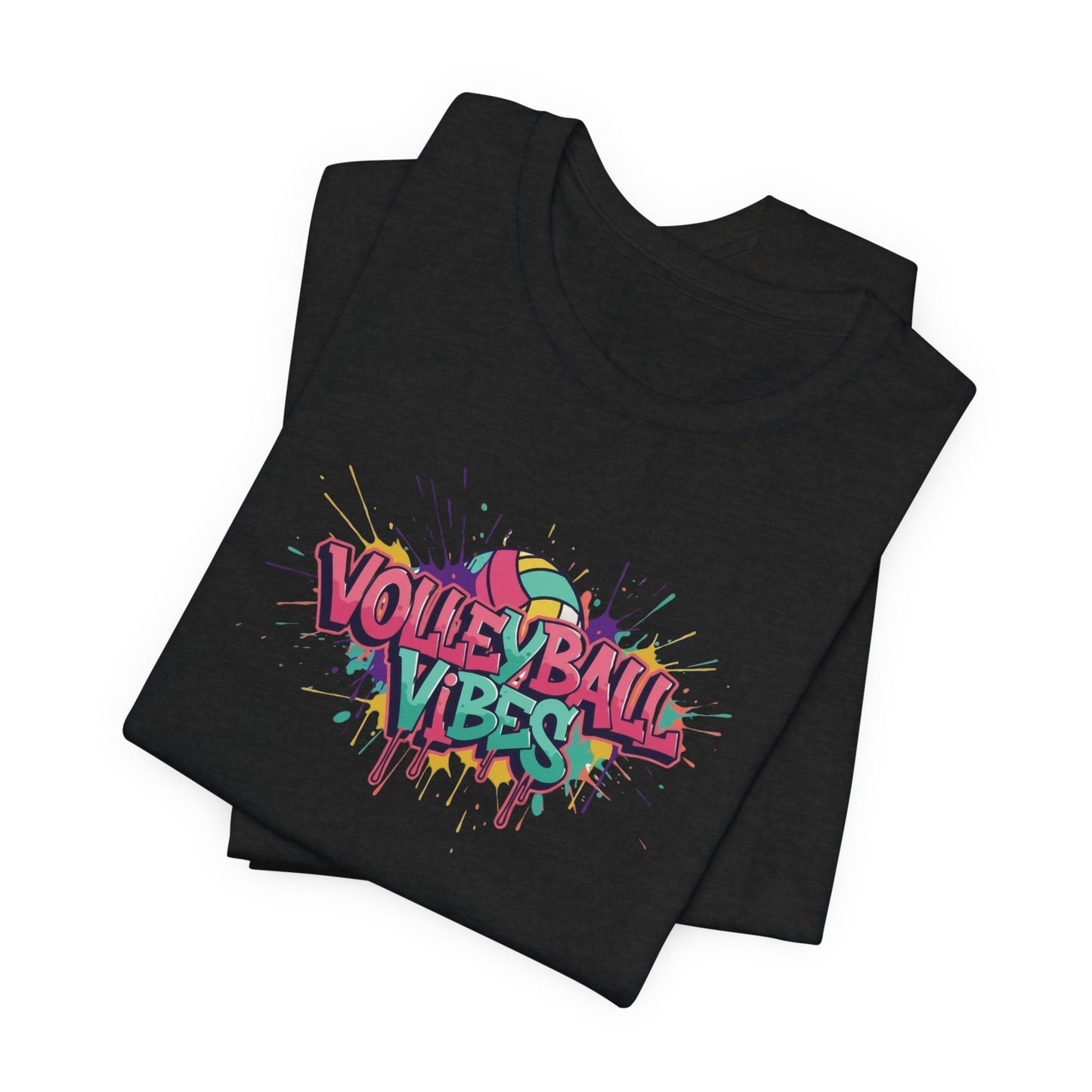 Volleyball Vibes Graffiti T-Shirt, Colorful Volleyball Shirt for Kids & Adults
