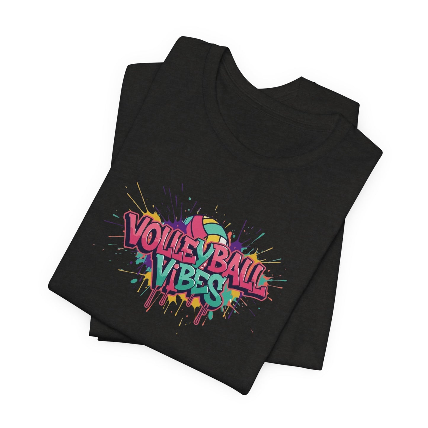 Volleyball Vibes Graffiti T-Shirt, Colorful Volleyball Shirt for Kids & Adults