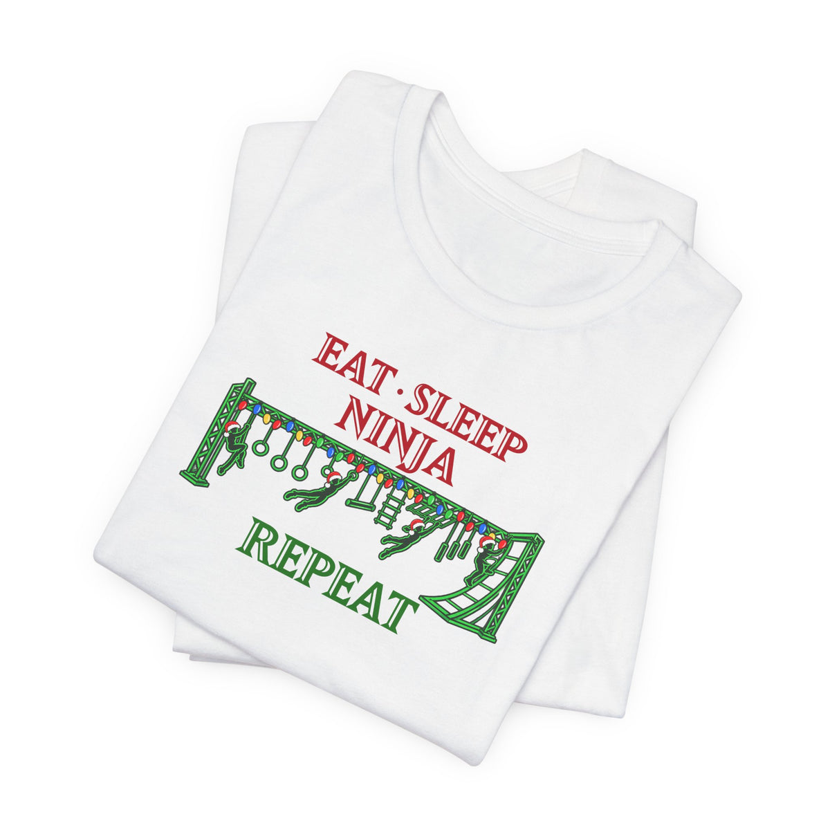 Christmas Ninja T-Shirt - Eat Sleep Ninja Repeat Holiday Shirt