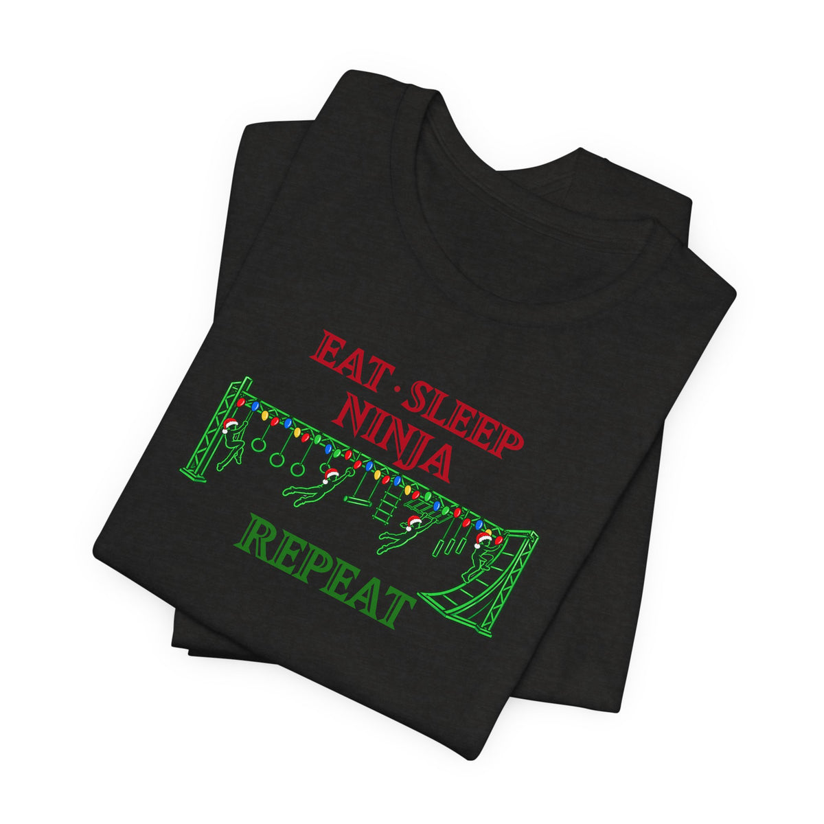 Christmas Ninja T-Shirt - Eat Sleep Ninja Repeat Holiday Shirt