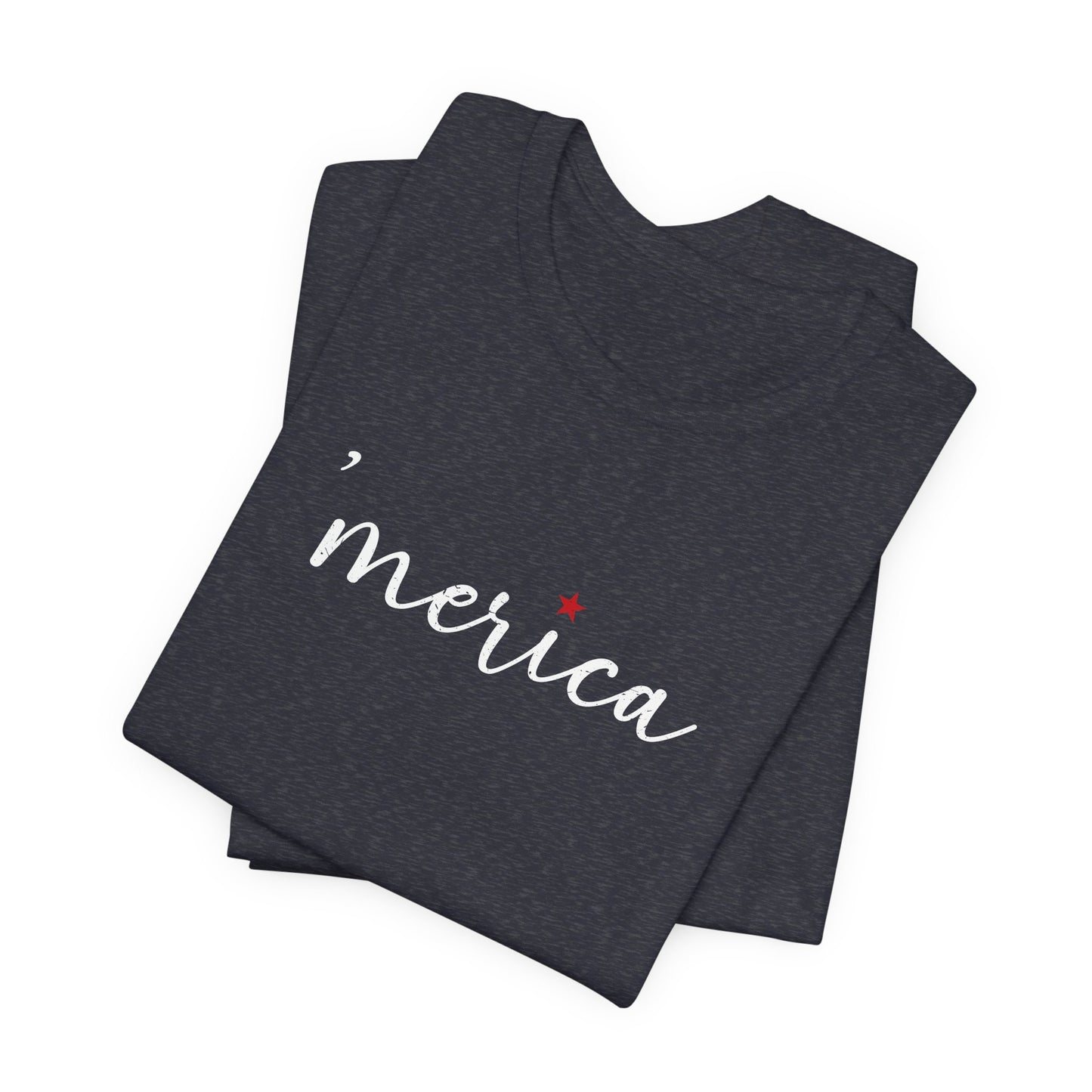 'merica Script Tee — Patriotic Fourth of July Vintage Style T‑Shirt