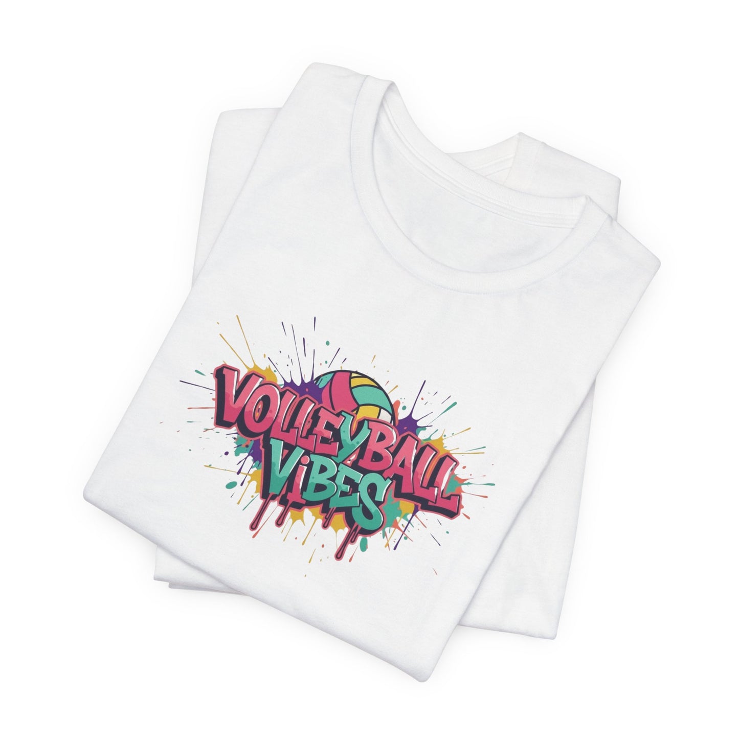 Volleyball Vibes Graffiti T-Shirt, Colorful Volleyball Shirt for Kids & Adults