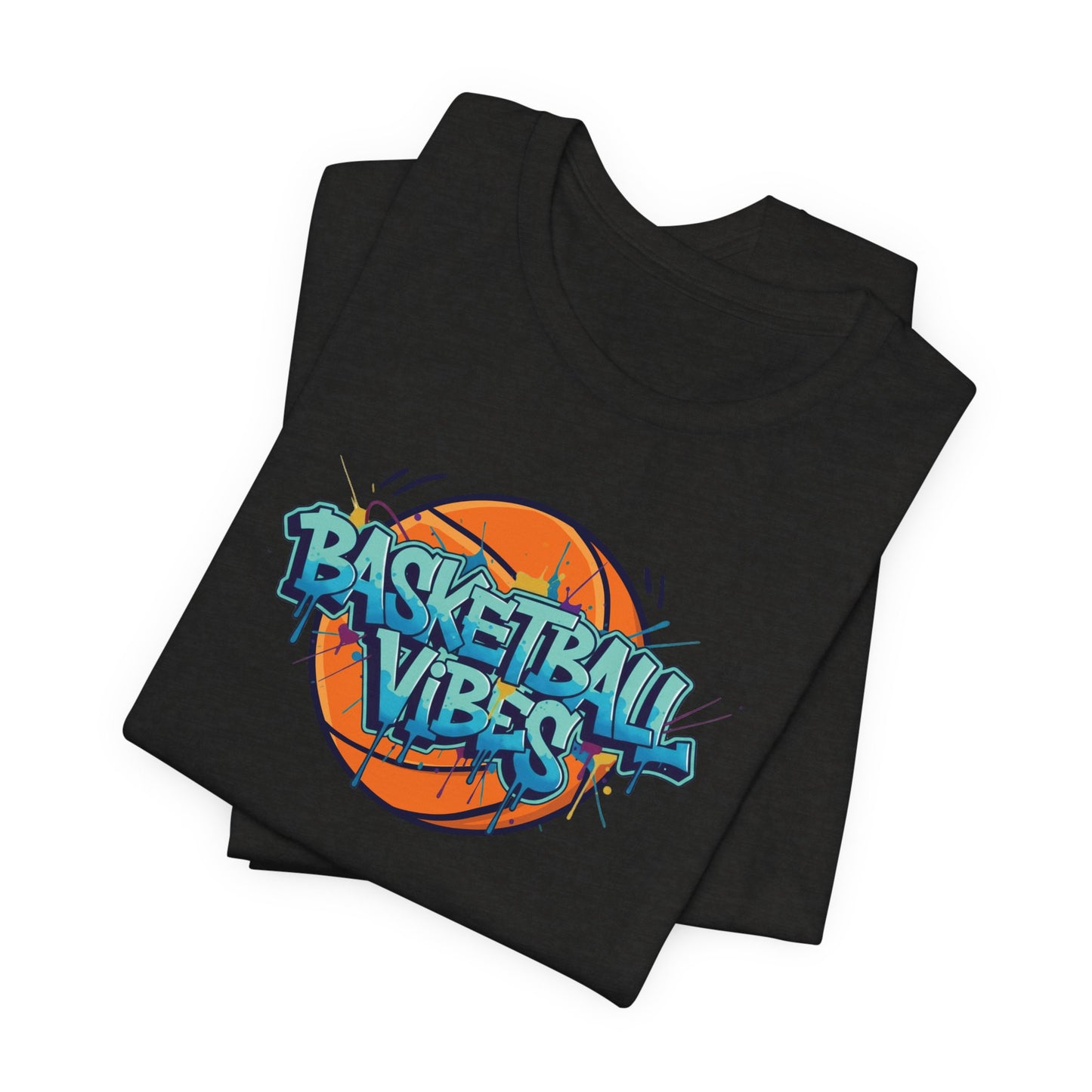 Basketball Vibes Graffiti T-Shirt, Colorful Basketball Shirt for Kids & Adults