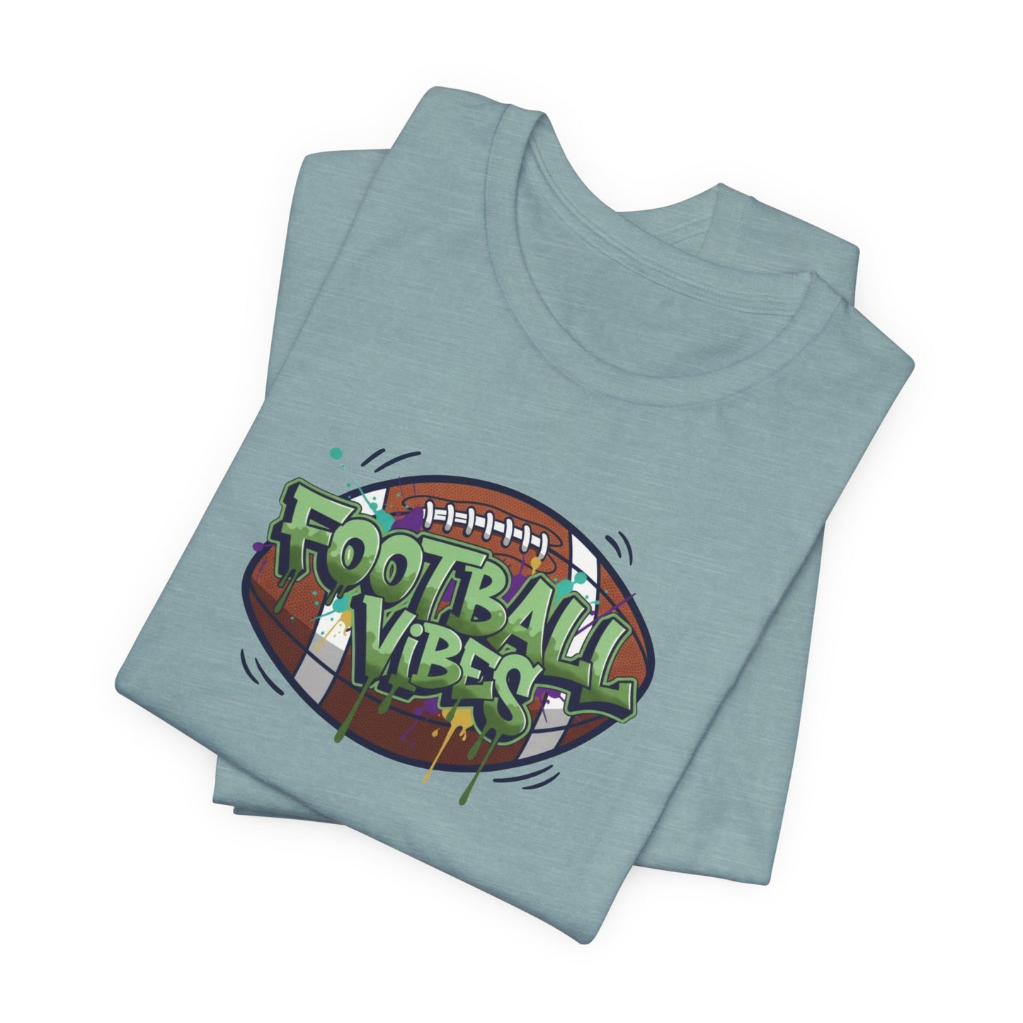 Football Vibes Graffiti T-Shirt, Colorful Football Shirt for Kids & Adults