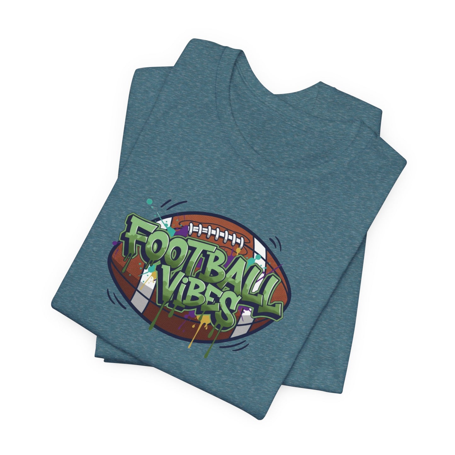 Football Vibes Graffiti T-Shirt, Colorful Football Shirt for Kids & Adults