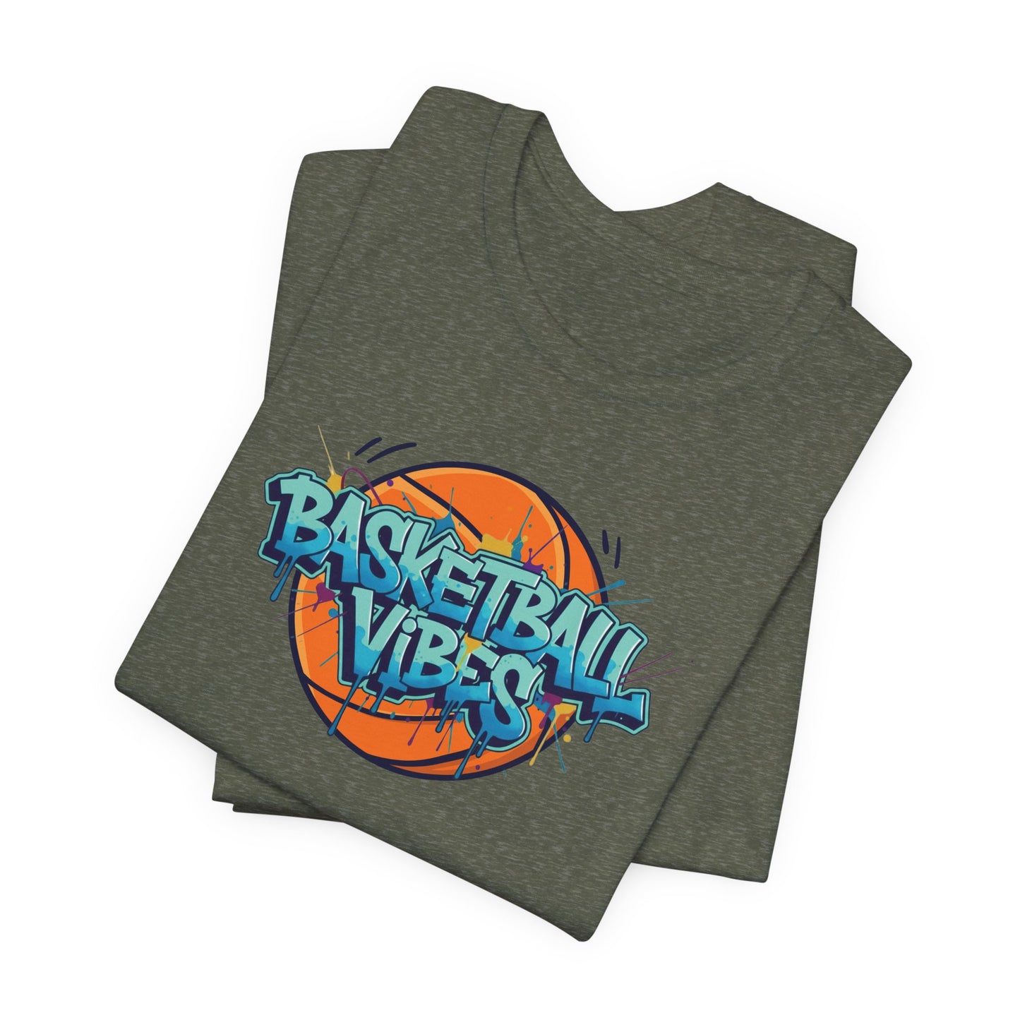 Basketball Vibes Graffiti T-Shirt, Colorful Basketball Shirt for Kids & Adults