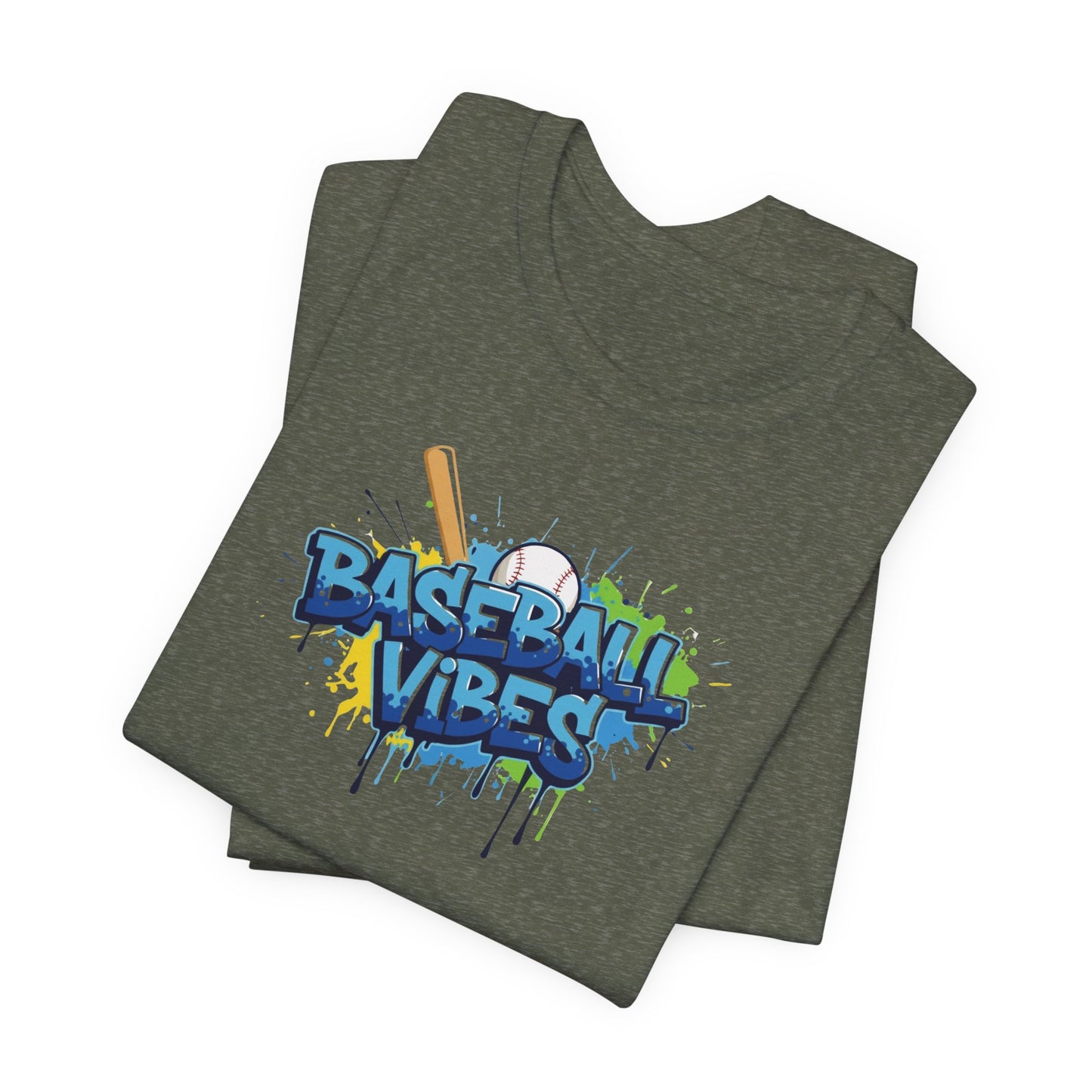 Baseball Vibes Graffiti T-Shirt, Colorful Baseball Shirt for Kids & Adults