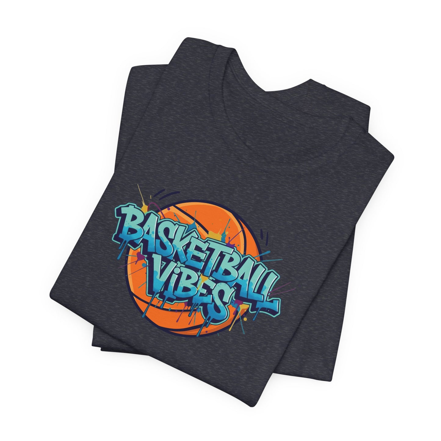 Basketball Vibes Graffiti T-Shirt, Colorful Basketball Shirt for Kids & Adults