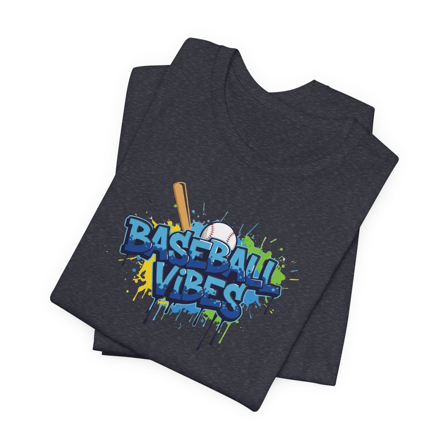 Baseball Vibes Graffiti T-Shirt, Colorful Baseball Shirt for Kids & Adults