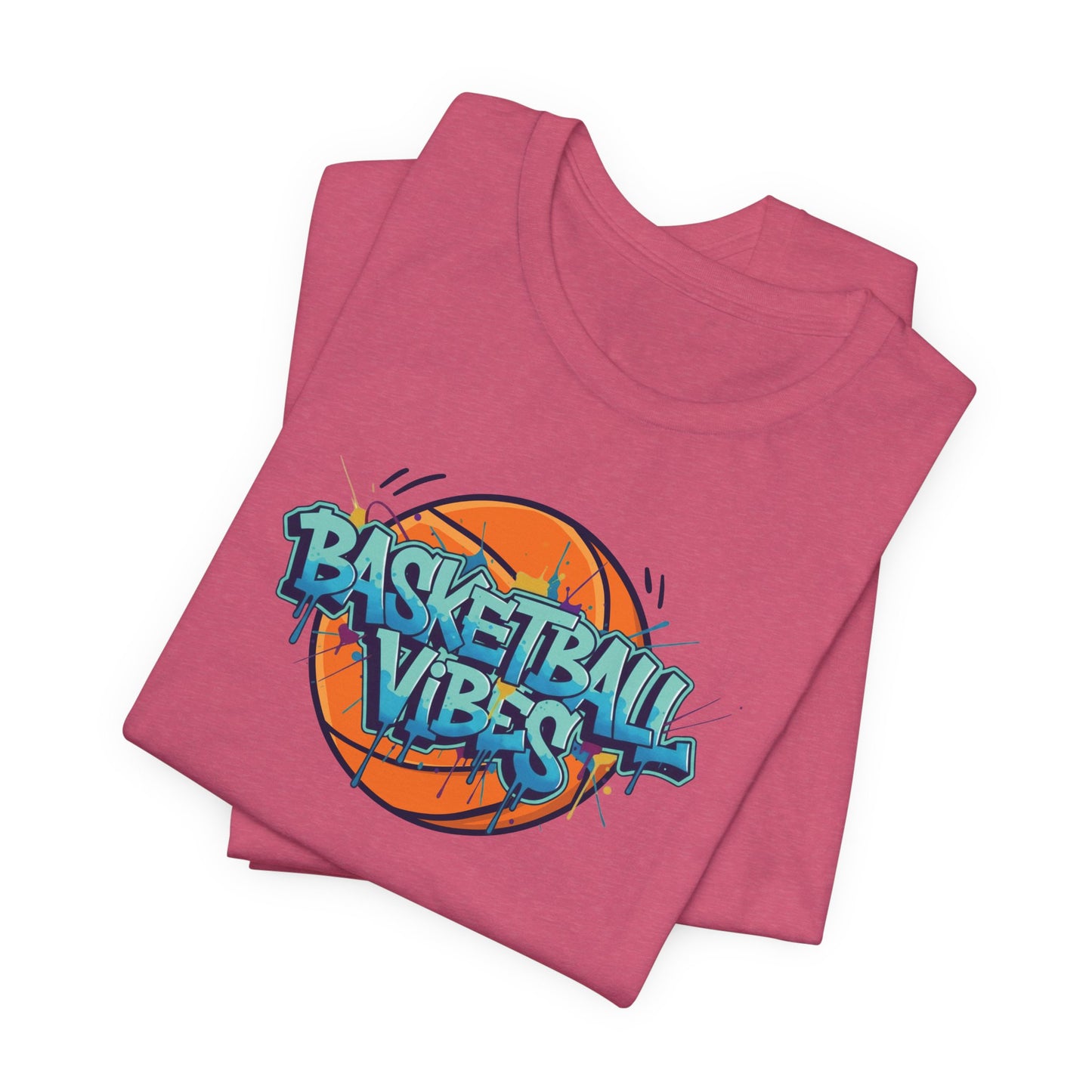 Basketball Vibes Graffiti T-Shirt, Colorful Basketball Shirt for Kids & Adults