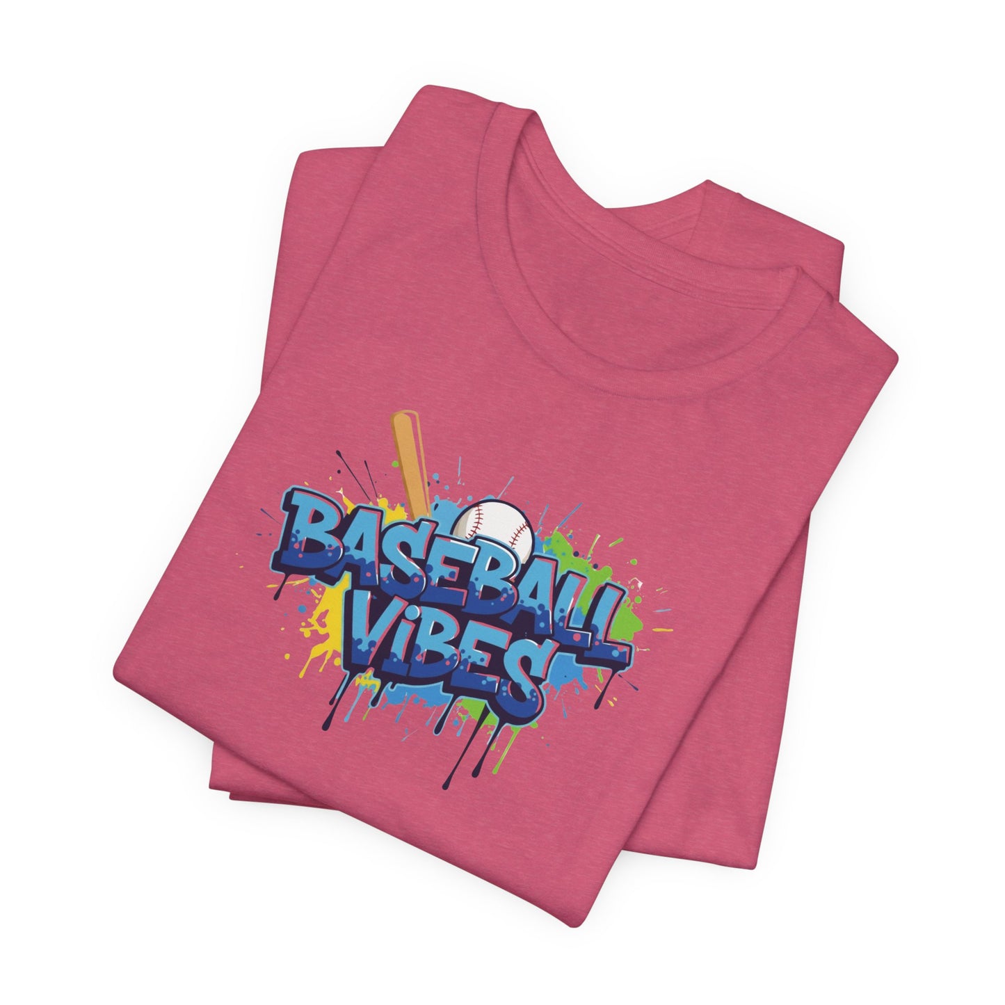 Baseball Vibes Graffiti T-Shirt, Colorful Baseball Shirt for Kids & Adults