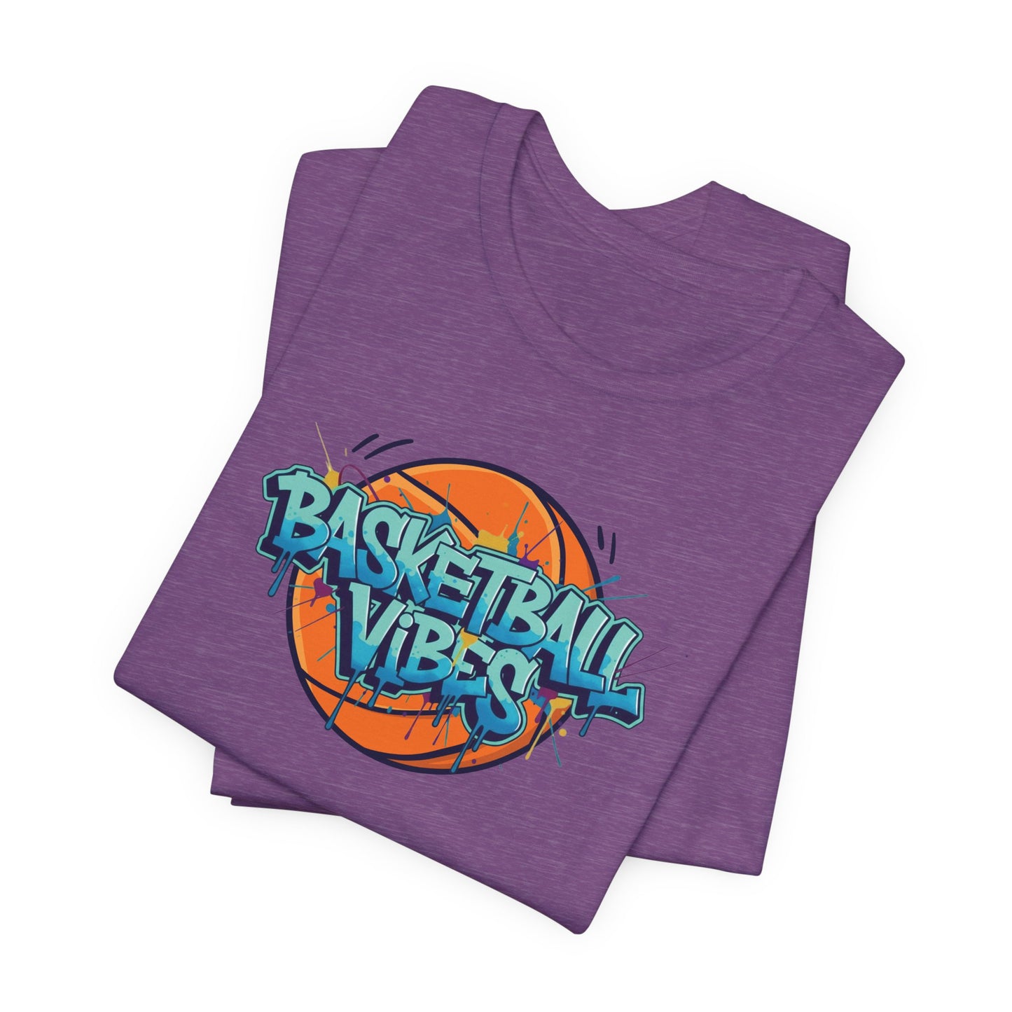 Basketball Vibes Graffiti T-Shirt, Colorful Basketball Shirt for Kids & Adults