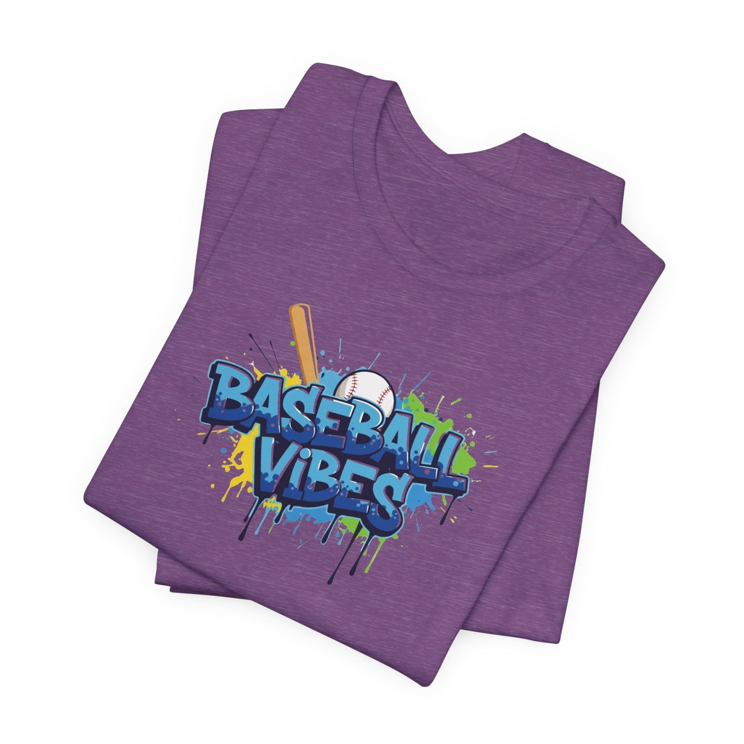 Baseball Vibes Graffiti T-Shirt, Colorful Baseball Shirt for Kids & Adults