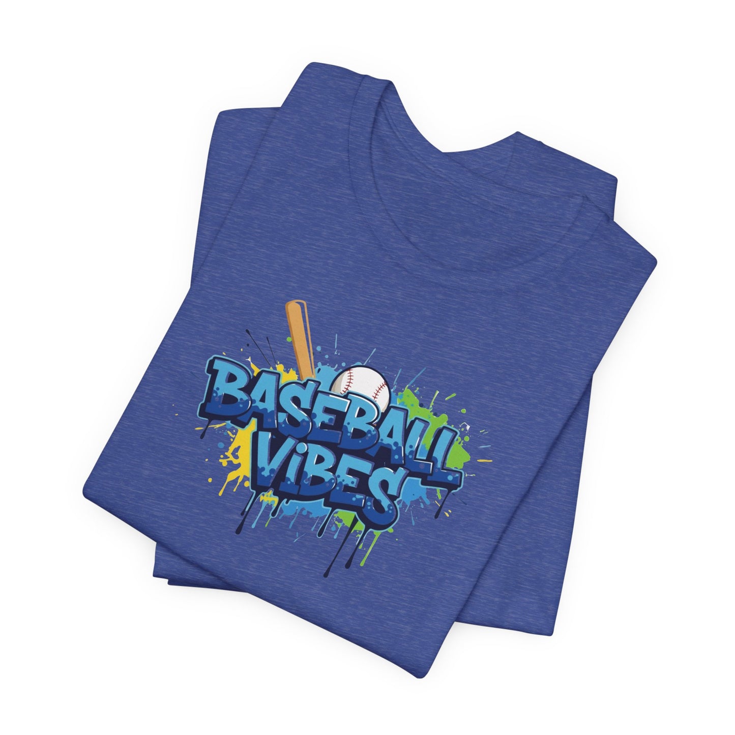 Baseball Vibes Graffiti T-Shirt, Colorful Baseball Shirt for Kids & Adults