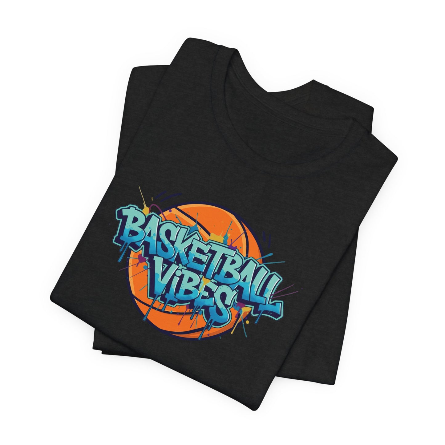 Basketball Vibes Graffiti T-Shirt, Colorful Basketball Shirt for Kids & Adults