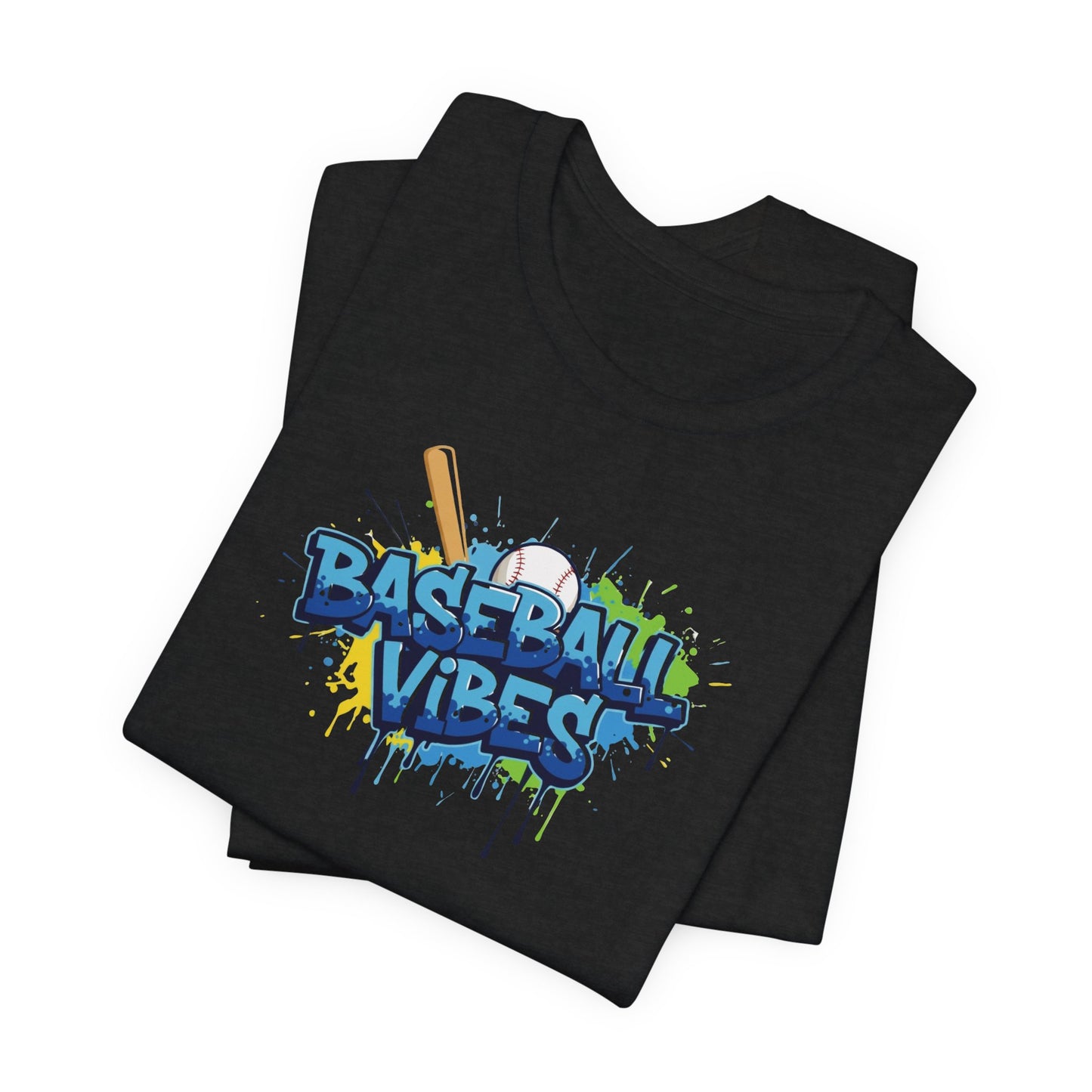 Baseball Vibes Graffiti T-Shirt, Colorful Baseball Shirt for Kids & Adults