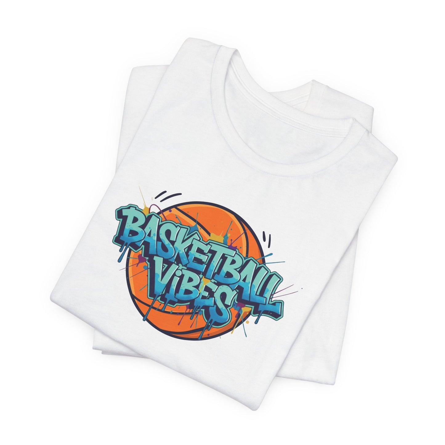 Basketball Vibes Graffiti T-Shirt, Colorful Basketball Shirt for Kids & Adults