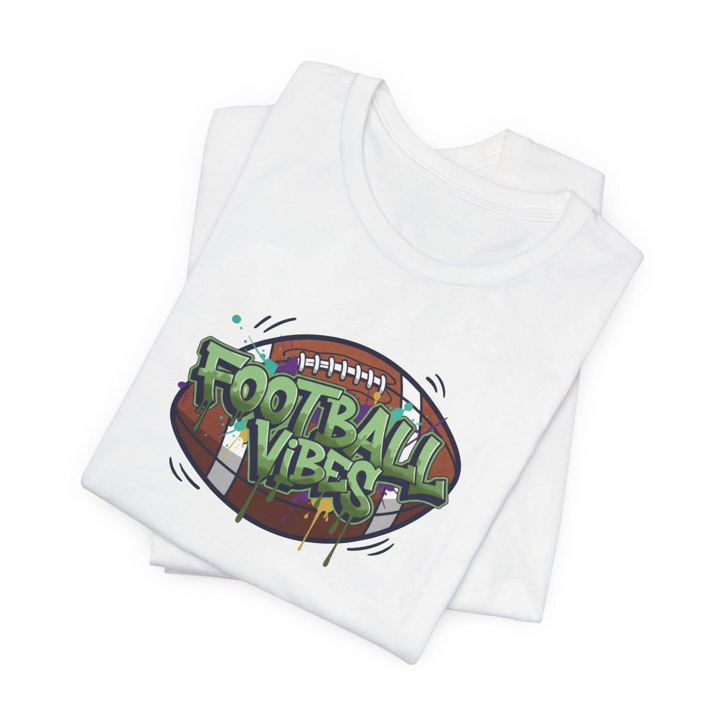 Football Vibes Graffiti T-Shirt, Colorful Football Shirt for Kids & Adults