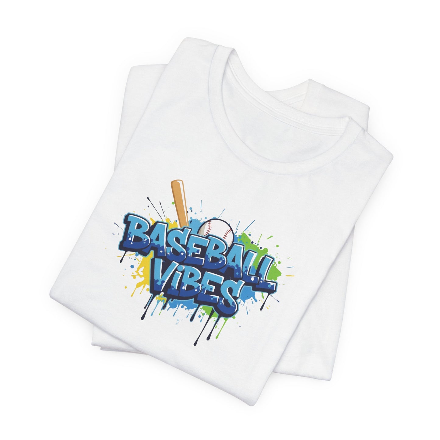 Baseball Vibes Graffiti T-Shirt, Colorful Baseball Shirt for Kids & Adults