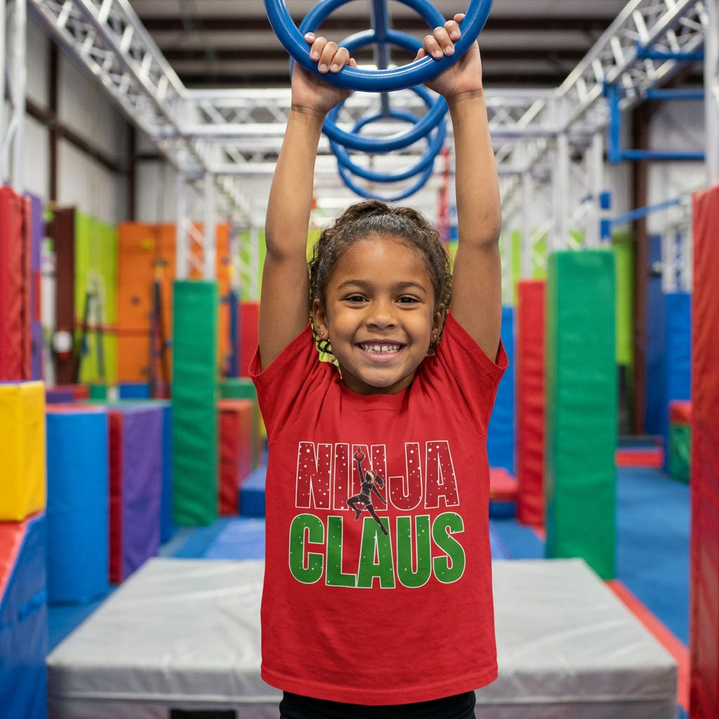 Ninja Claus Christmas Ninja Shirt – Holiday Ninja Athlete T-Shirt - Boy & Girl Designs