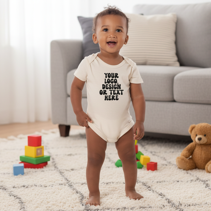 Gerber Onesie Infant Bodysuit - Short & Long Sleeve Options - Add Your Text, Design, or Logo