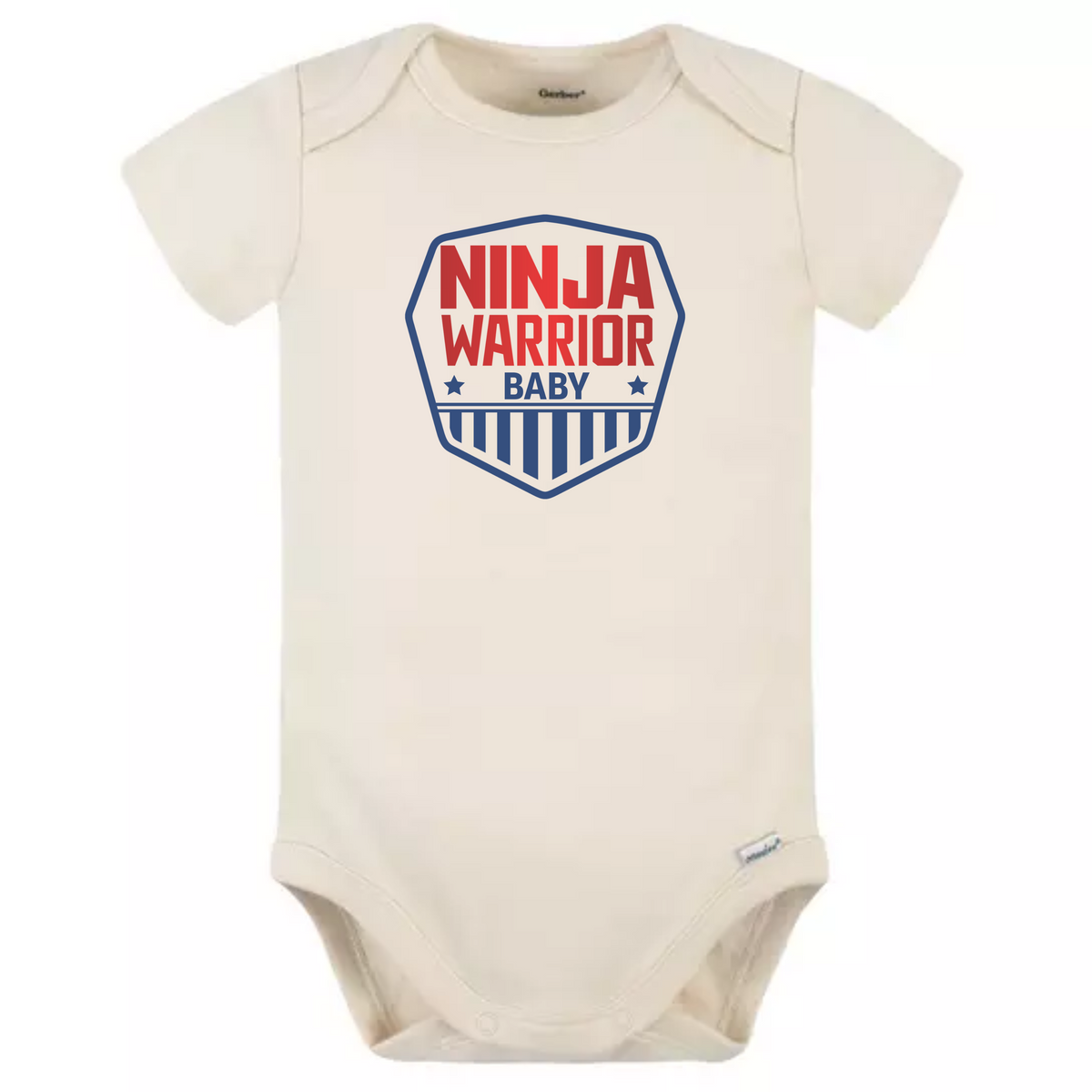 Ninja Warrior Baby Onesie – Infant Bodysuit with Shield Design