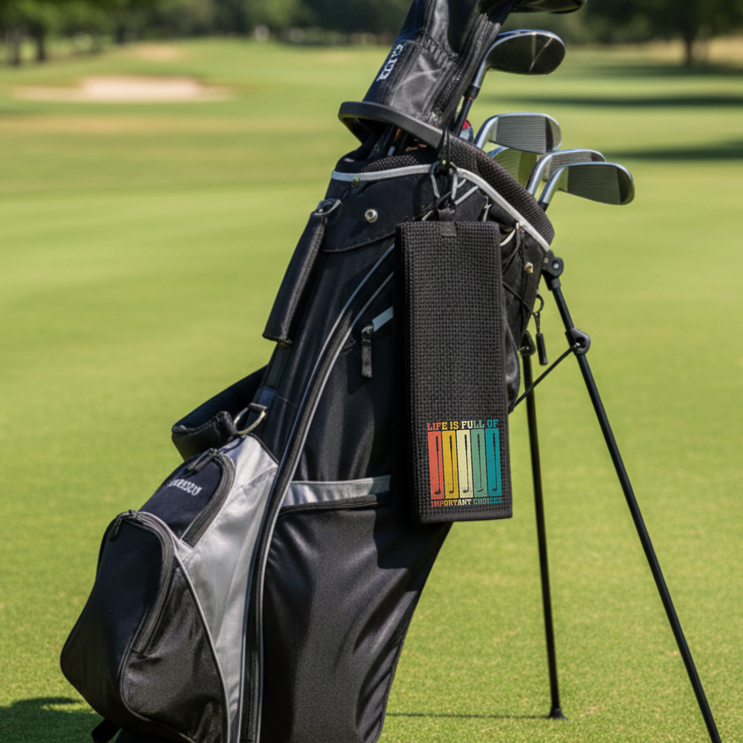 Fun Fairway Golf Towels with Carabiner - 7 Designs