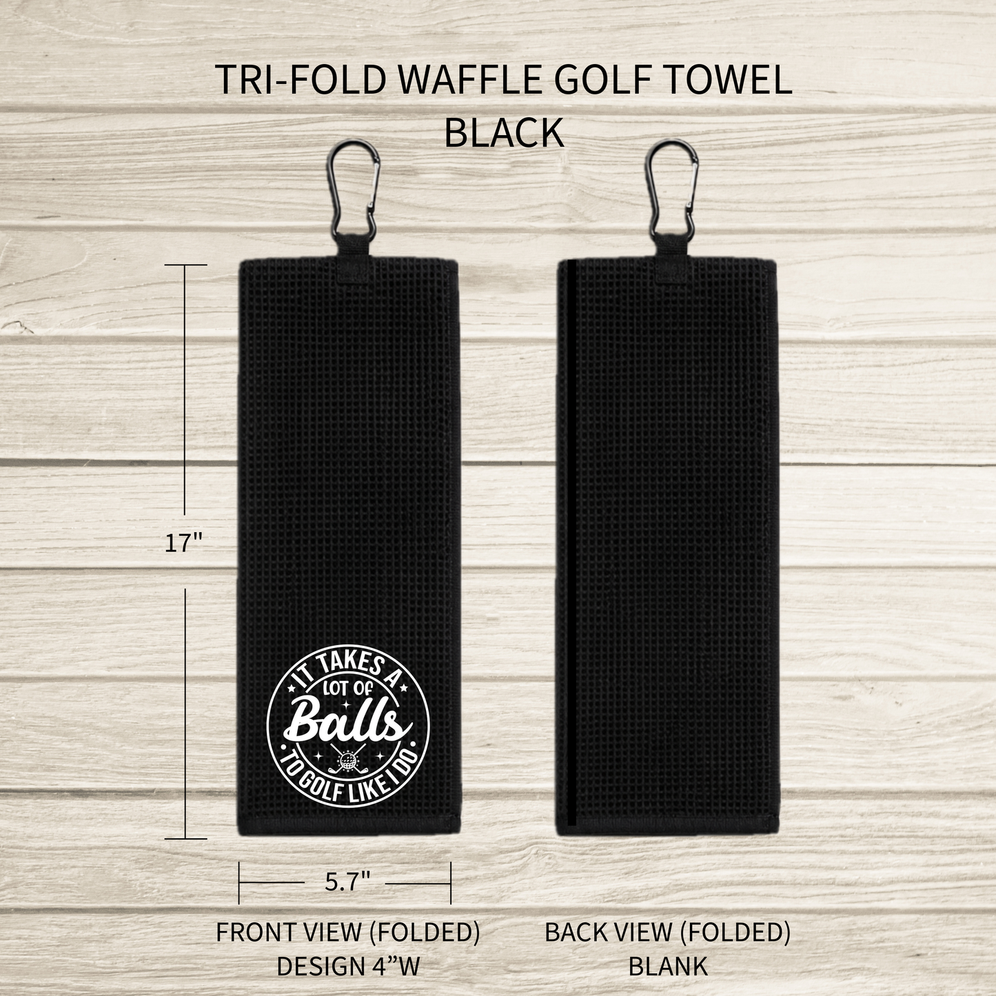 Fun Fairway Golf Towels with Carabiner - 7 Designs