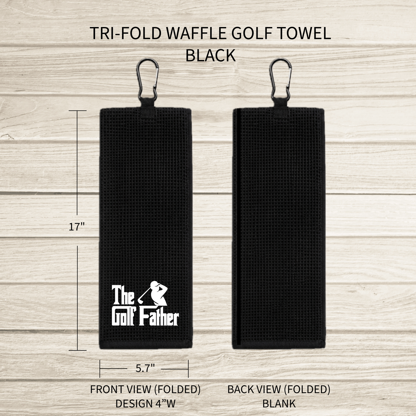 Fun Fairway Golf Towels with Carabiner - 7 Designs