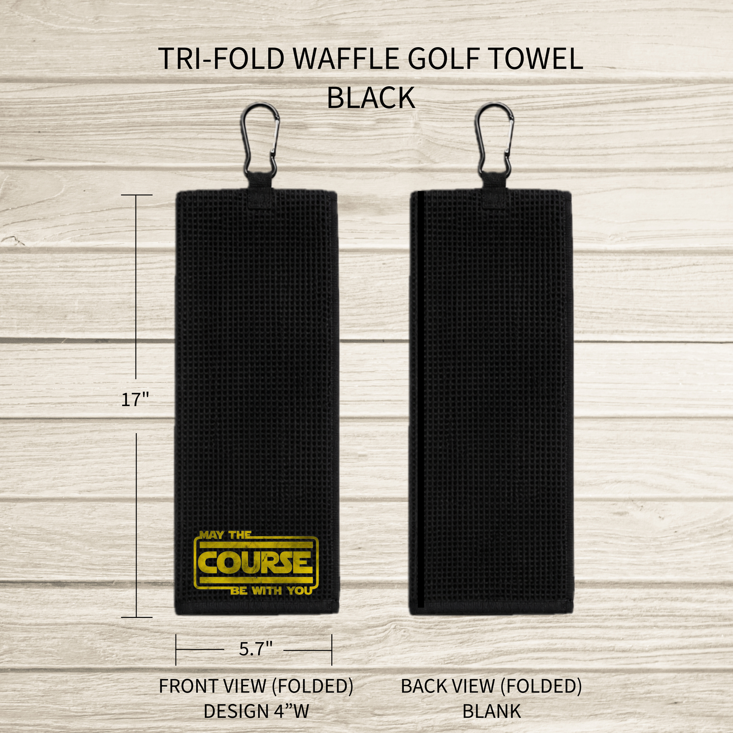 Fun Fairway Golf Towels with Carabiner - 7 Designs
