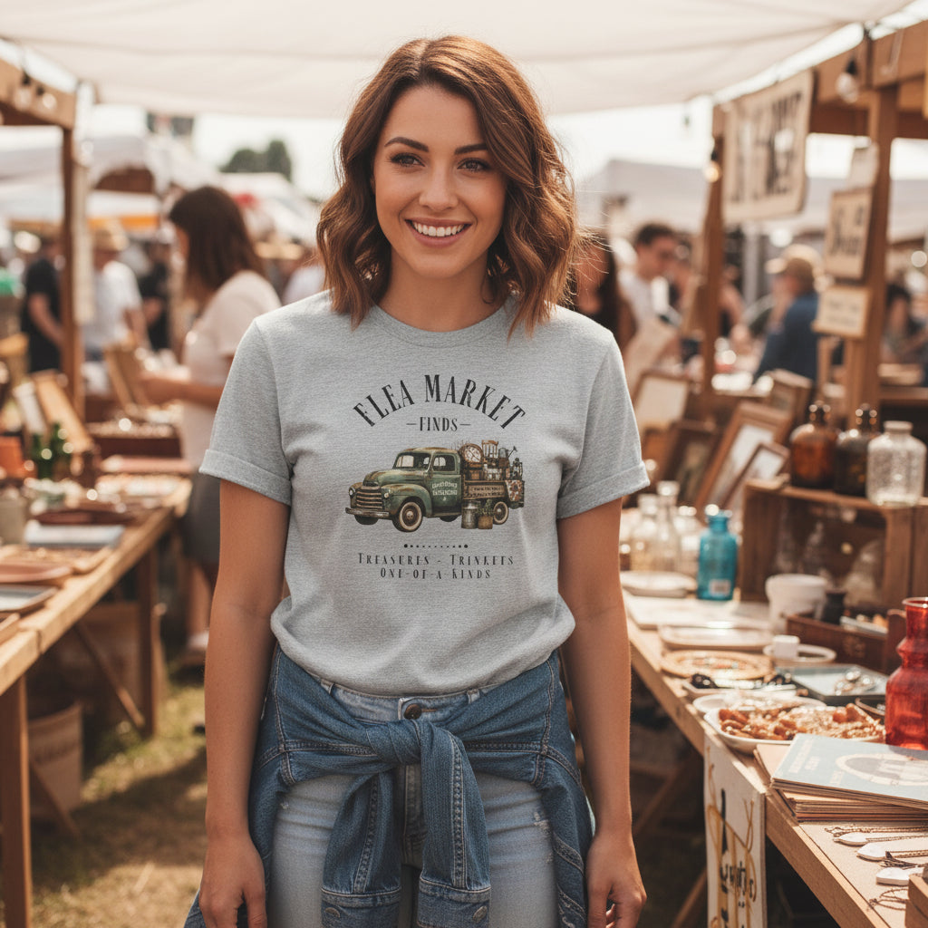 Flea Market Finds Vintage Truck Unisex T-Shirt, Antique Lover Graphic Tee
