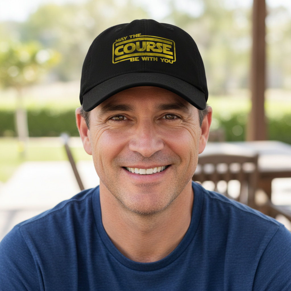 May the Course Be With You Baseball Cap - Golf, OCR, XC & Ninja Warrior Hat