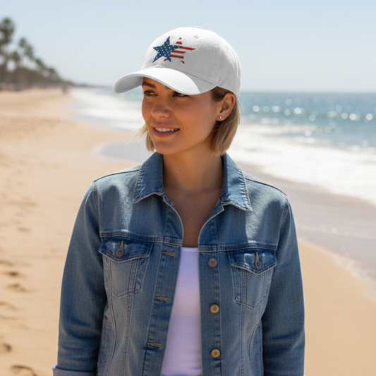 Patriotic American Flag Hat - Red White Blue Baseball Cap