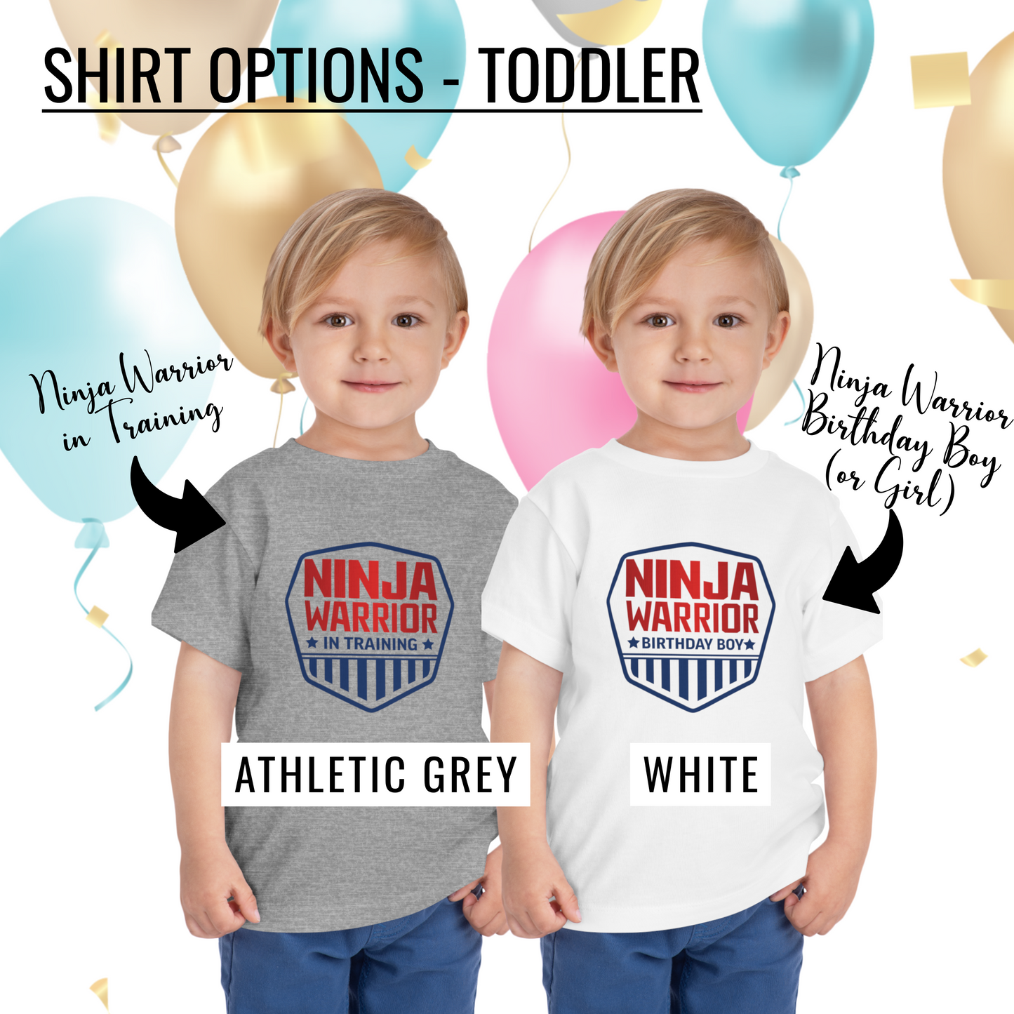Ninja Warrior in Training or Birthday T-Shirt