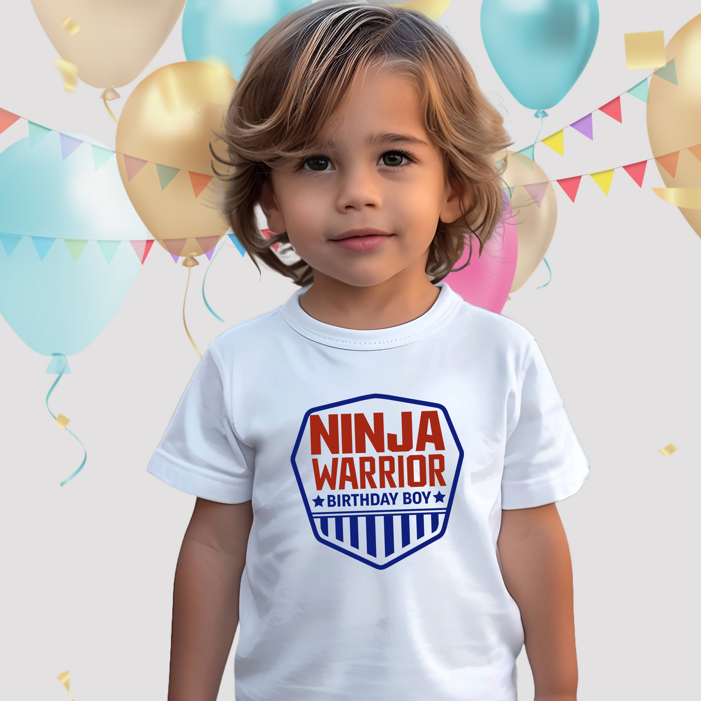 Ninja Warrior in Training or Birthday T-Shirt