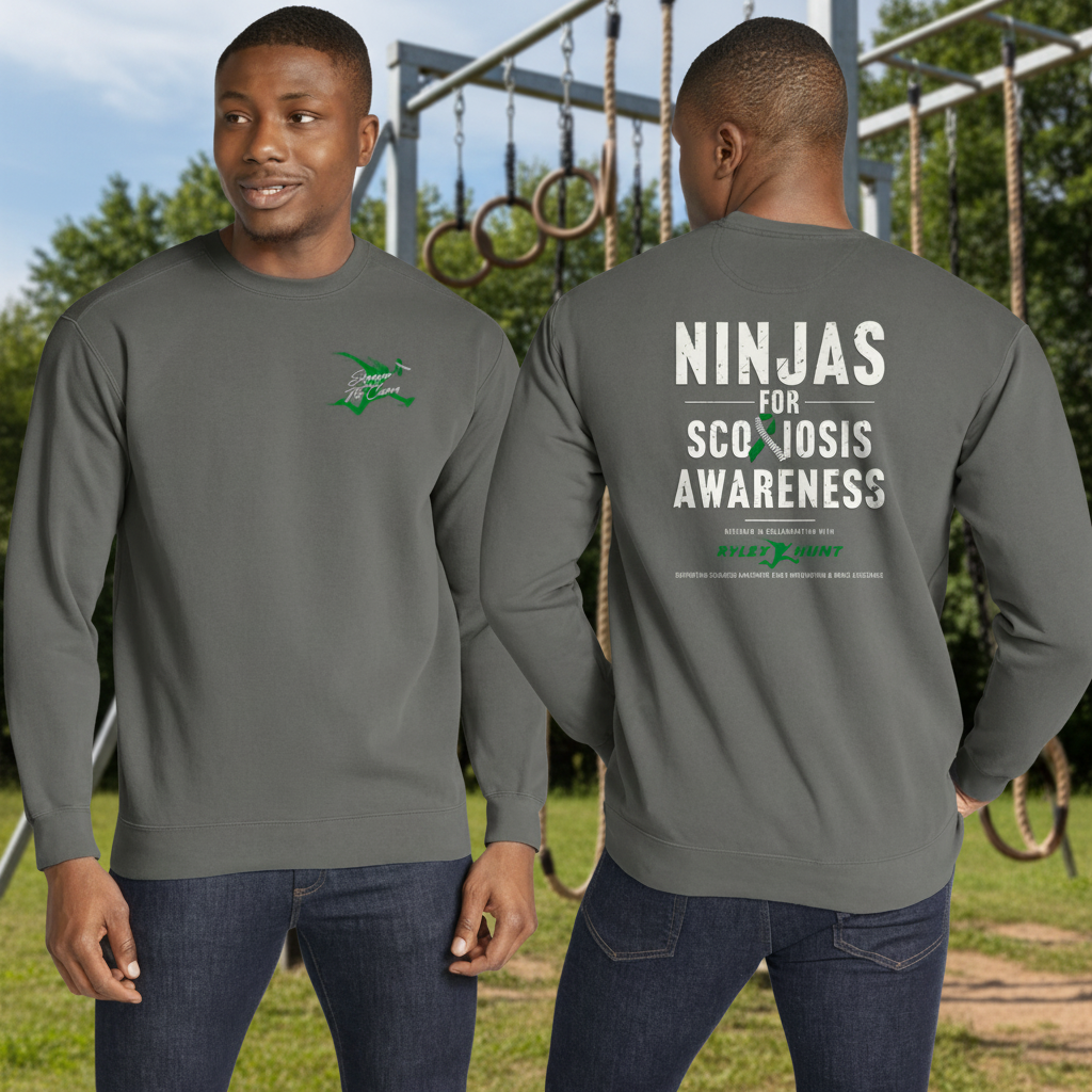 Ninjas for Scoliosis Awareness - Stronger than the Curve - Fundraiser Sweatshirt