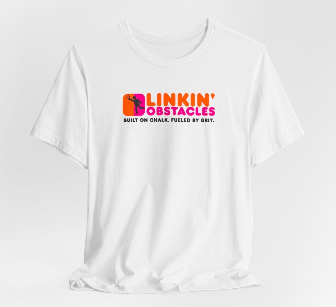 Linkin' Obstacles Bella Unisex T-Shirt Youth & Adult - Built on Chalk. Fueled by Grit.