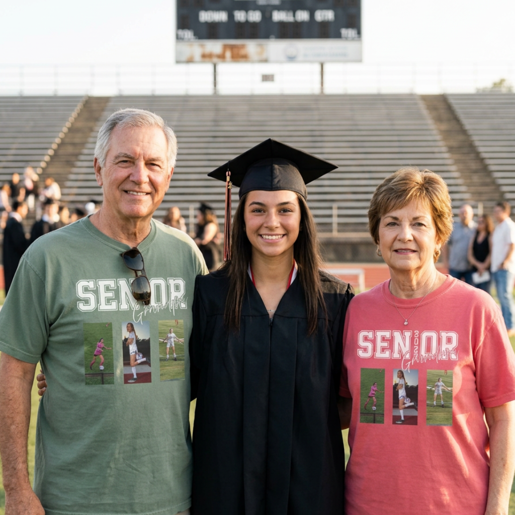 Senior Family T-Shirt | Personalized Mom, Dad, Grandma & Grandpa Shirt (with optional Photos)