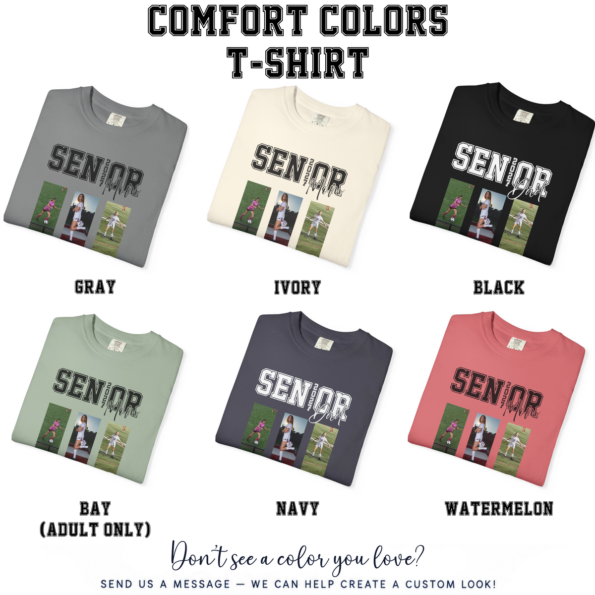 Senior Family T-Shirt | Personalized Mom, Dad, Grandma & Grandpa Shirt (with optional Photos)