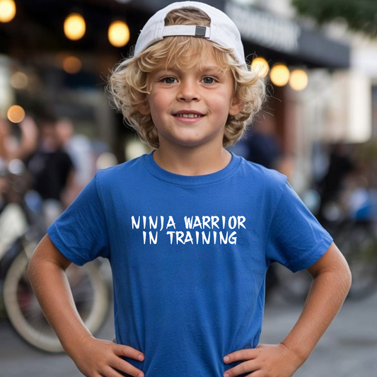 Ninja Warrior in Training T-Shirt – Bold Athletic Graphic Tee for Future Ninjas (Adult & Youth)