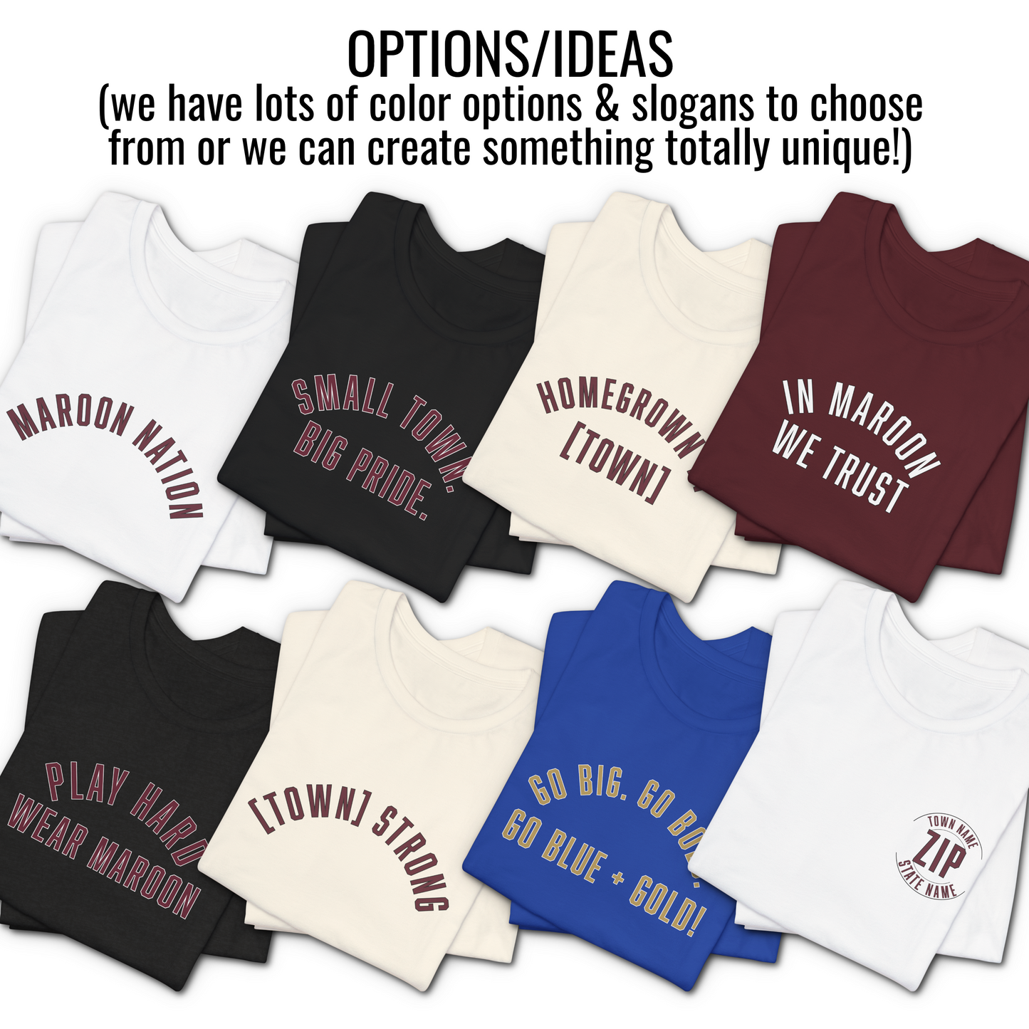 Custom Town Pride Unisex T-Shirt – [Town Name] Strong, [Town Colors] Nation & More