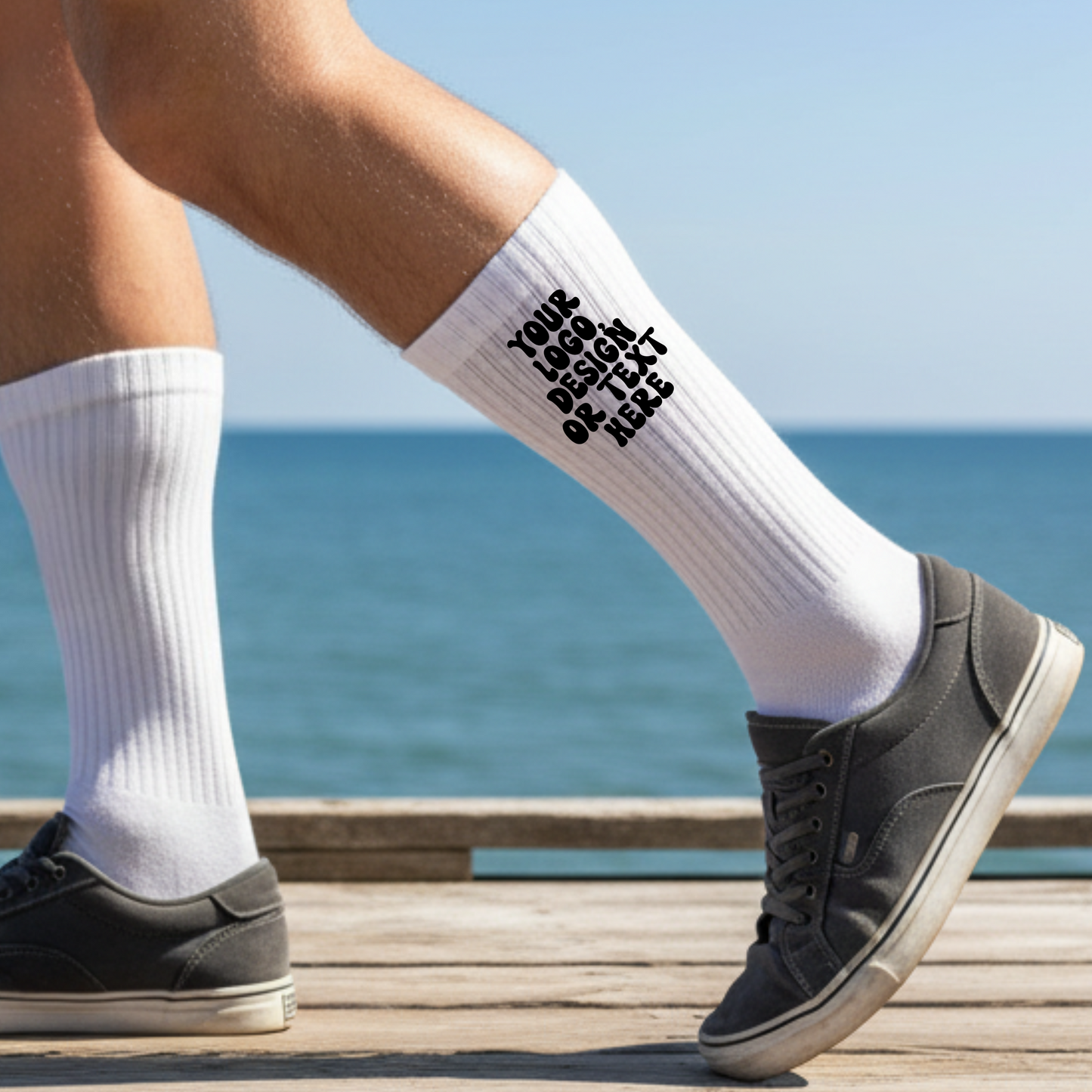Unisex Crew Socks - Add Your Text, Design or Logo