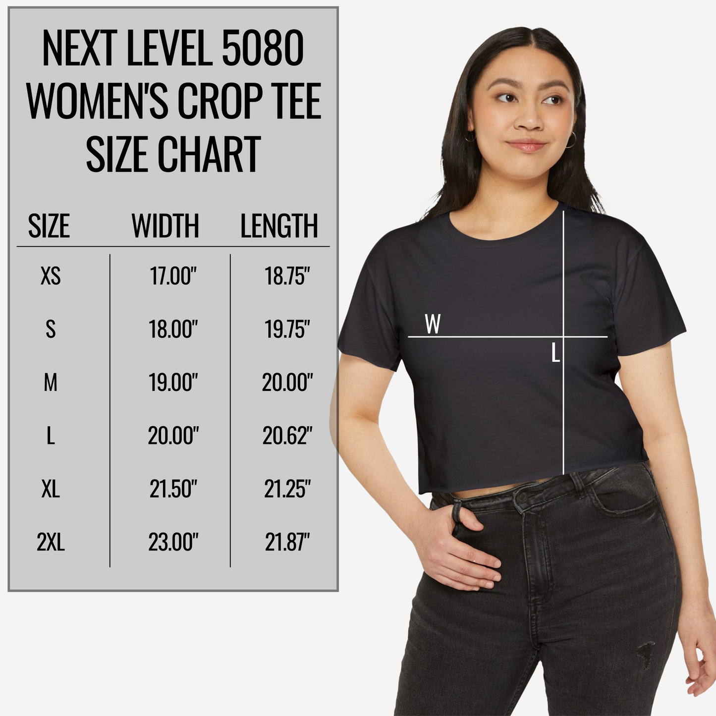 Next Level Women’s Festival Cali Crop Tee - Add Your Text, Design, or Logo