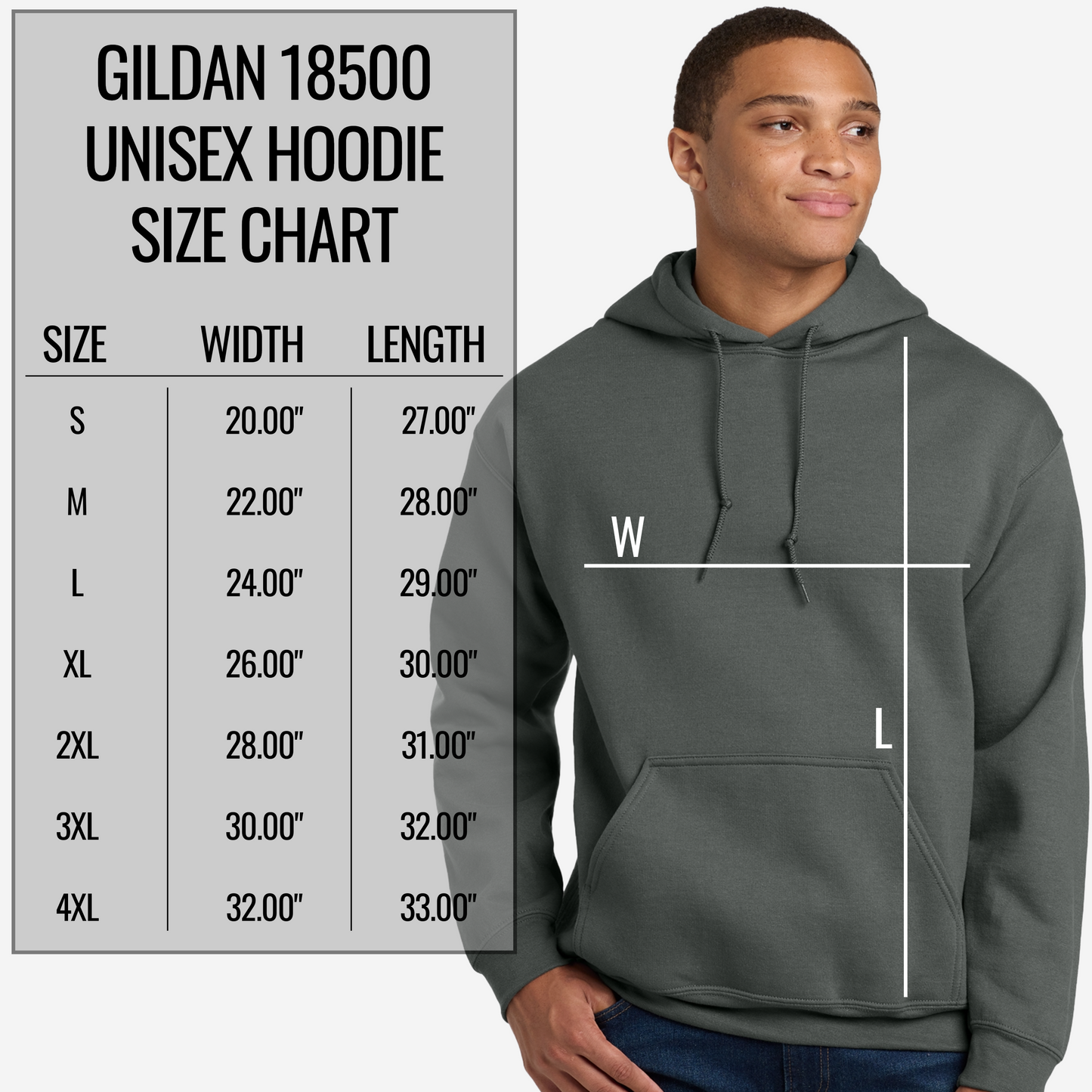Gildan Basic Unisex Hoodie - Add Your Text, Design or Logo