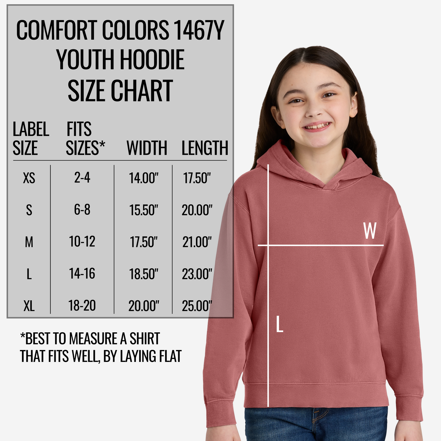 Comfort Colors Unisex Lightweight Hoodie - Add Your Text Design or Logo