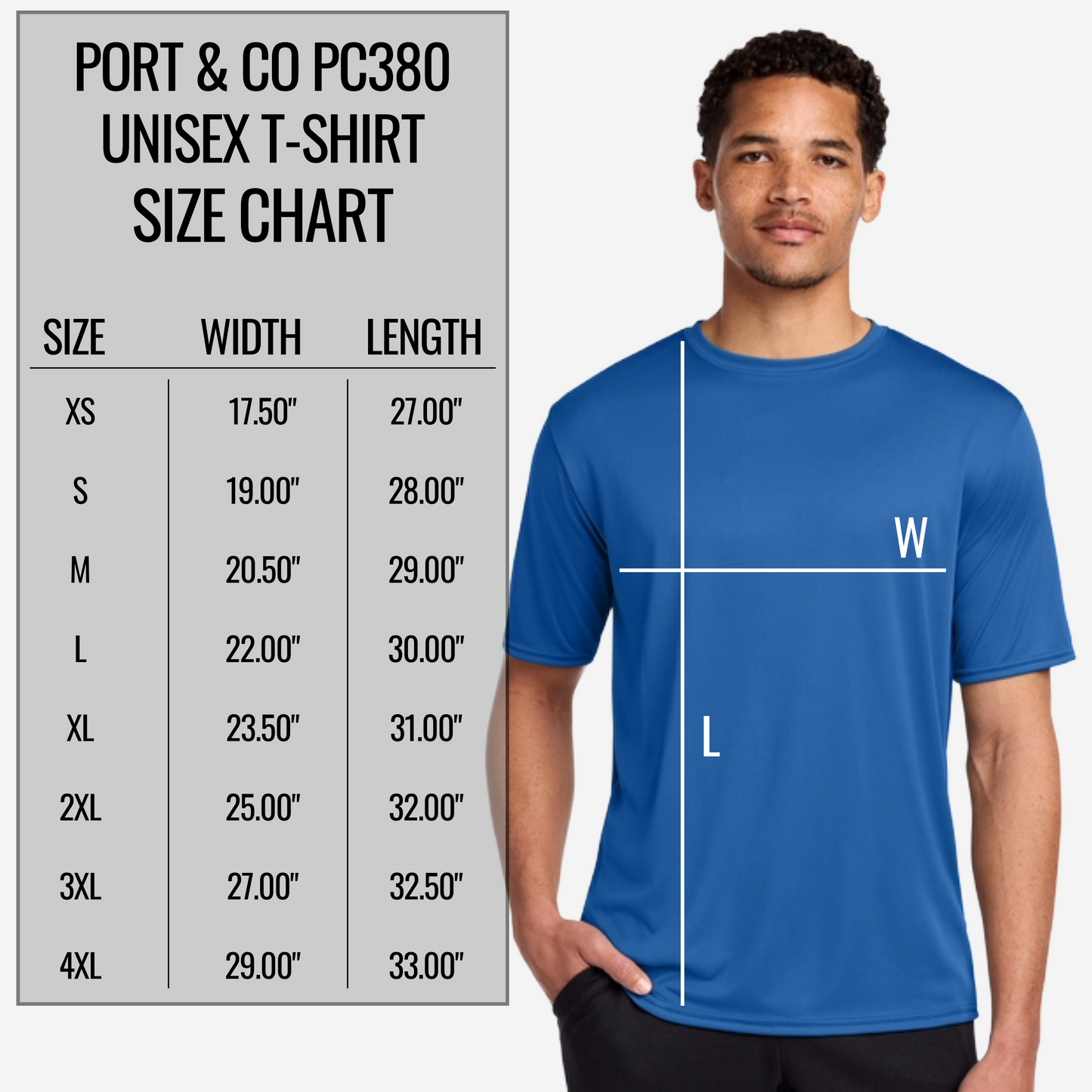 Port & Company Unisex Moisture Wicking Performance Tee - Add Your Text, Design, or Logo