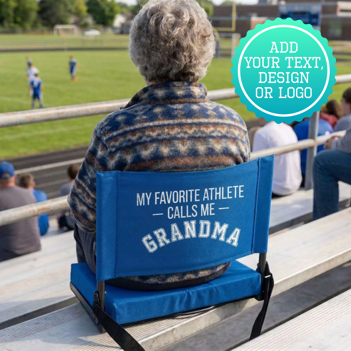 Custom Premium Ultra Padded Stadium Seat - Add Your Text, Design or Logo