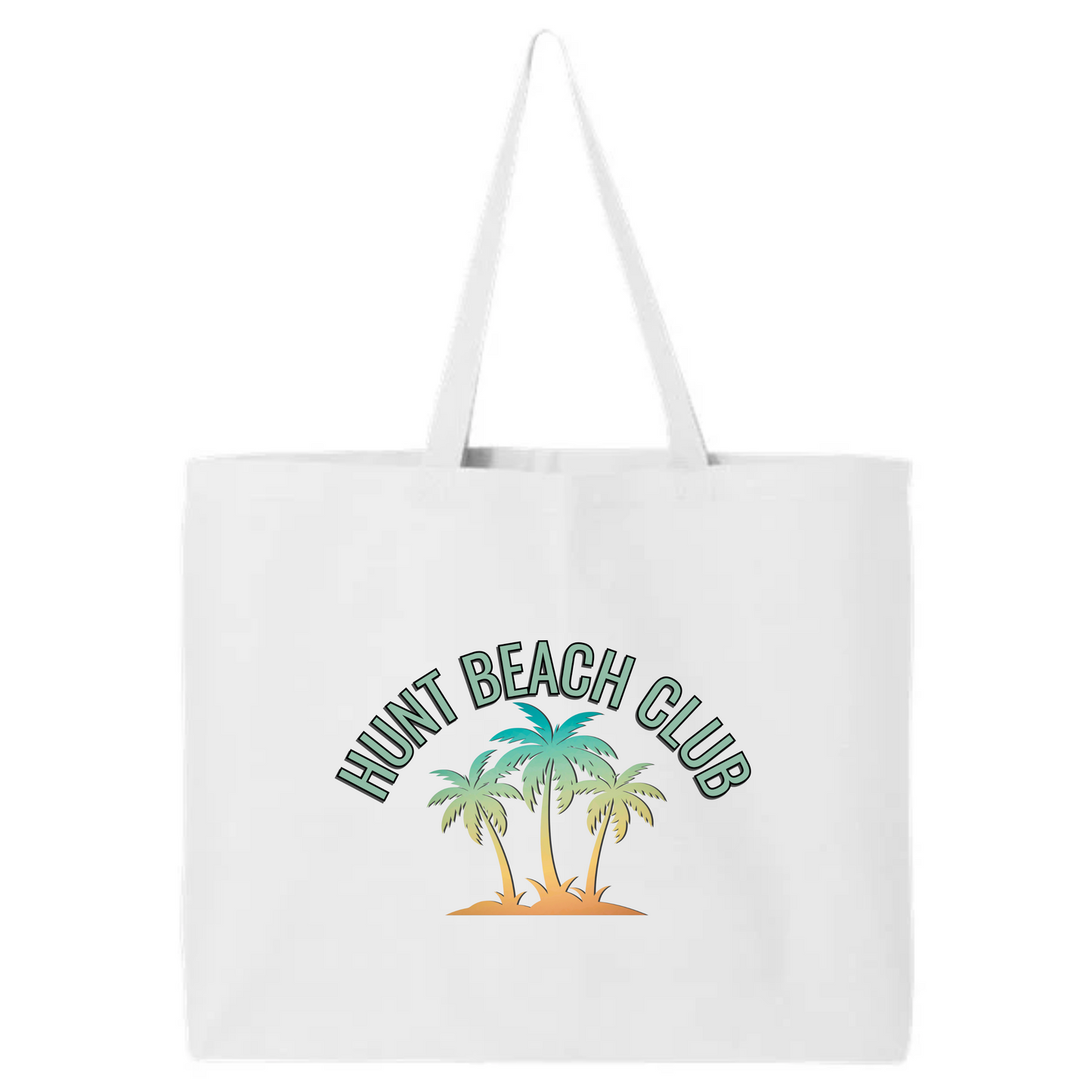 Hunt Beach Club Jumbo Canvas Tote Bag | Large Beach & Everyday Tote