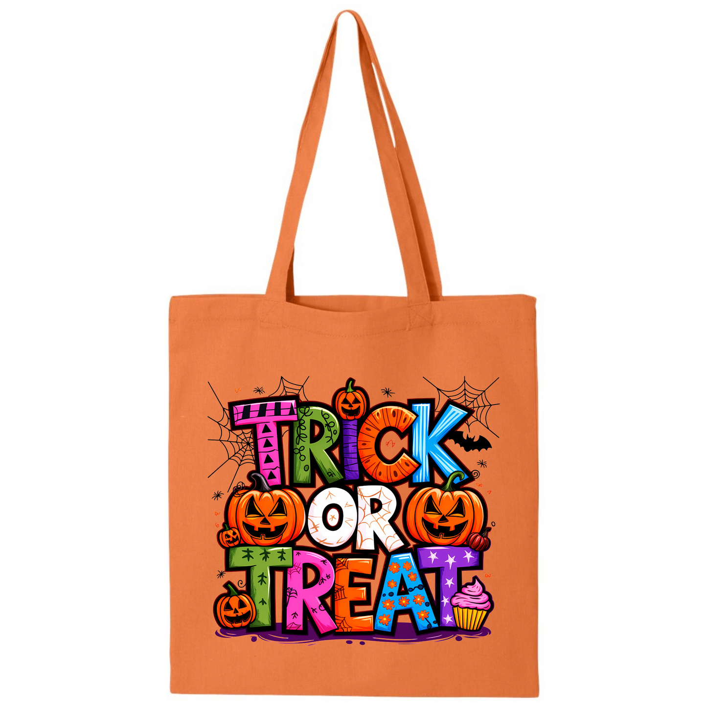 Halloween Trick or Treat Tote Bag – Lightweight 14.5” x 15.5” Candy Bag (2 Designs Available)